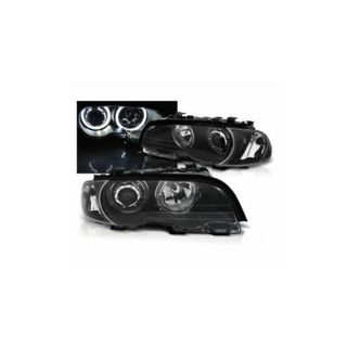 Faros Angel Eyes Led Negro para BMW E46 Coupe Cabr