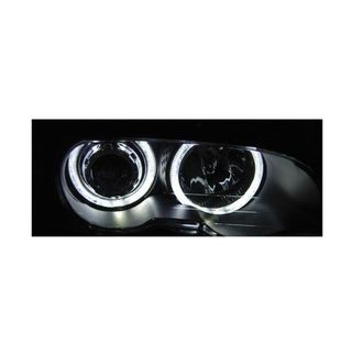 Faros Angel Eyes Led Negro para BMW E46 Coupe Cabr
