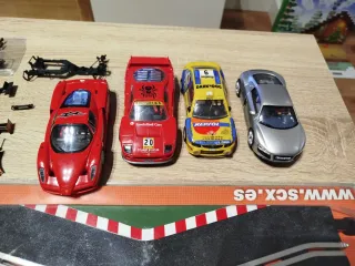 Lote Scalextric Coches usados y Pistas Nuevas