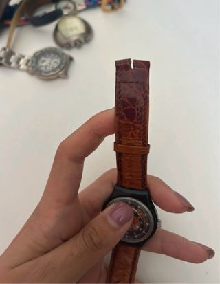 Orologio Swatch Automatico Pelle Marrone