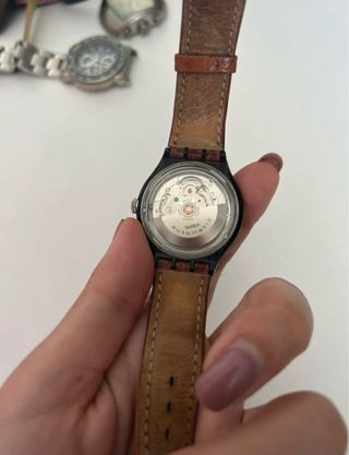 Orologio Swatch Automatico Pelle Marrone