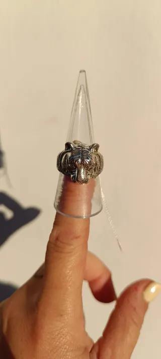 Anillo Plata Cabeza de Tigre