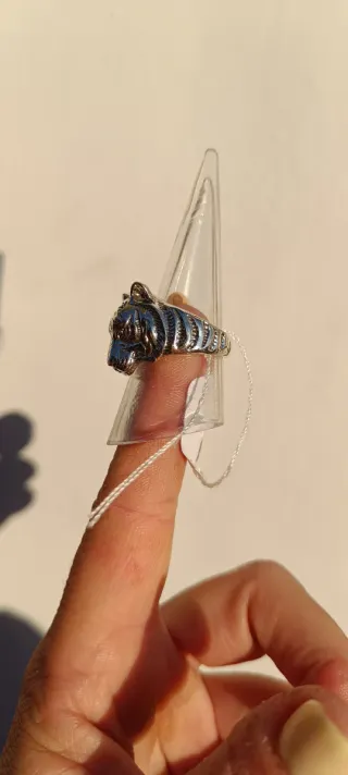 Anillo Plata Cabeza de Tigre