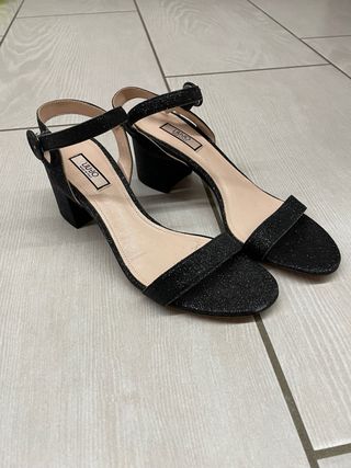 Sandali Liu Jo neri glitter tacco