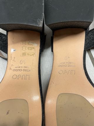 Sandali Liu Jo neri glitter tacco