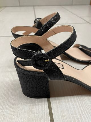 Sandali Liu Jo neri glitter tacco