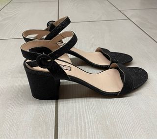 Sandali Liu Jo neri glitter tacco