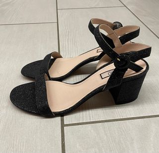 Sandali Liu Jo neri glitter tacco