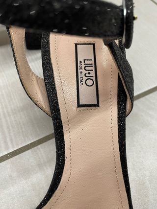 Sandali Liu Jo neri glitter tacco