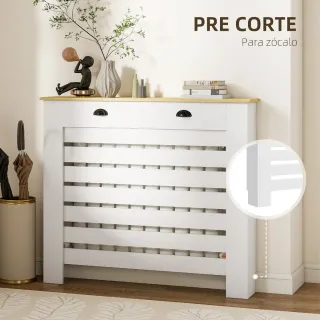 Cubre radiador MDF con 2 cajones