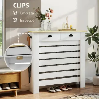 Cubre radiador MDF con 2 cajones