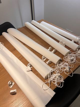 Confezione da 6 tende a rullo bianche