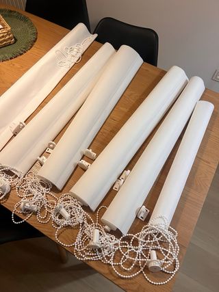 Confezione da 6 tende a rullo bianche