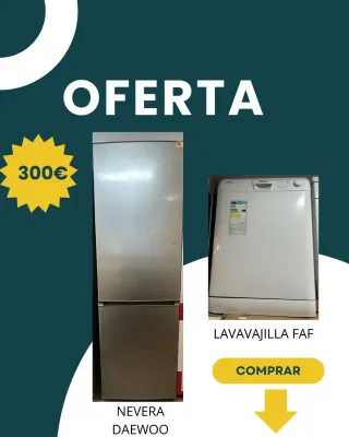 Nevera Daewoo y Lavavajillas FAF