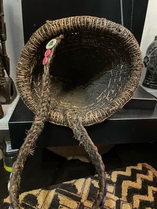 Arte Africano Sombrero Decorado con Botones