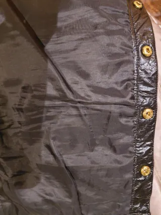 Falda Guess Negra Botones Dorados