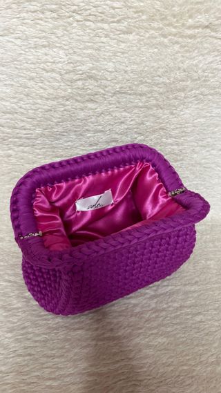 Clutch crochet - colore fucsia
