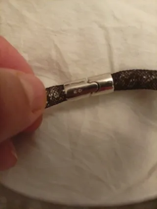 Pulsera Swarovski Cristal Marrón y Plata