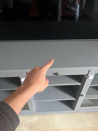 Aparador Consola Vitrina Ikea Liatorp Gris