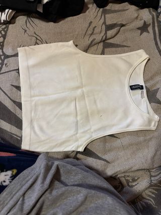Top corto H&M blanco Talla XS