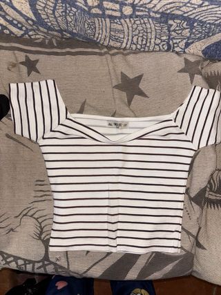 Top corto H&M blanco Talla XS