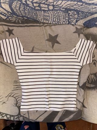 Top corto H&M blanco Talla XS