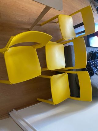 Pack 4 Sillas Plástico Duro Interior/Exterior