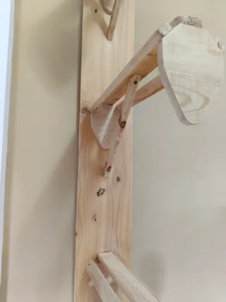 Soporte para 3 monturas de madera