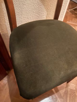 Silla vintage madera y terciopelo