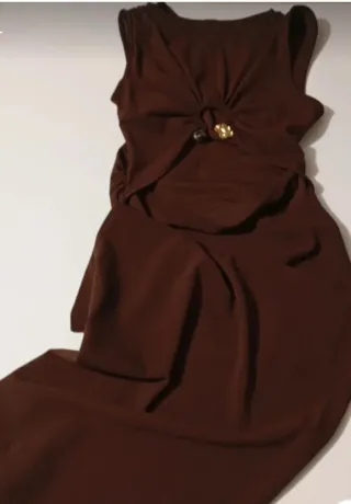 Vestido Zara temporada marrón