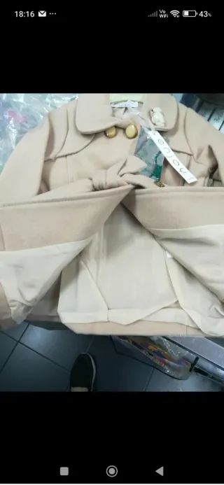 Cappotto invernale neonata beige