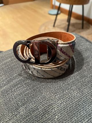 Cinturón Christian Dior CD Beige