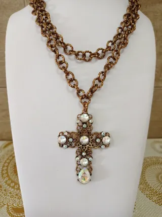 Parure con croci gioiello stile retrò