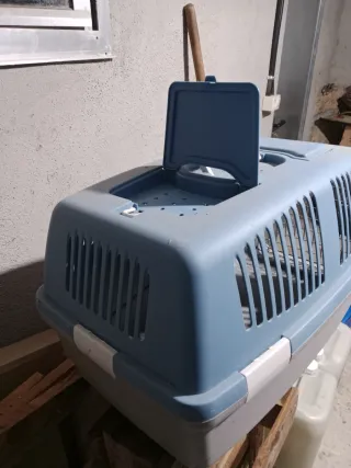 Transportín Perro/Gato Azul y Gris