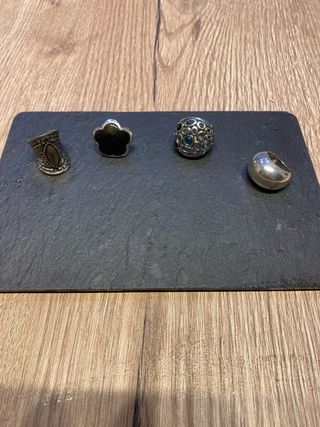 Pack 4 Anillos Plata Decorados