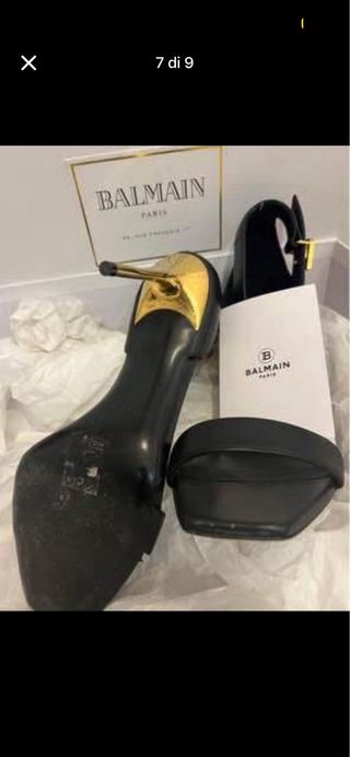 Sandali Balmain Neri/Oro