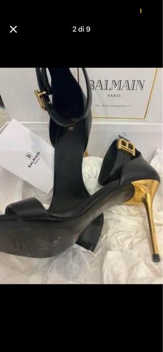 Sandali Balmain Neri/Oro