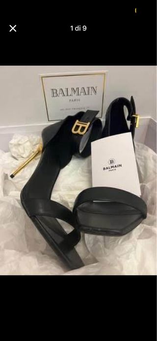 Sandali Balmain Neri/Oro