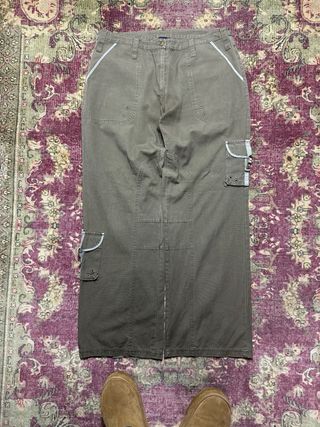 Pantalón baggy cargo verde/marrón