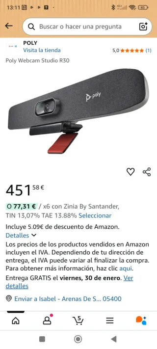 Cámara Polycom R30 STUDIO