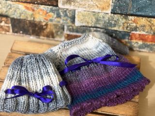 Conjunto Nancy: Vestido y Gorro Tejido