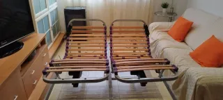 Somier articulado madera y metal 2 zonas