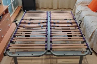 Somier articulado madera y metal 2 zonas
