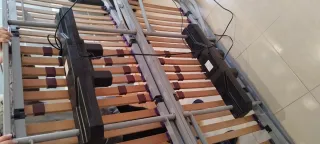 Somier articulado madera y metal 2 zonas