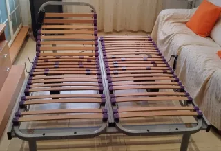 Somier articulado madera y metal 2 zonas