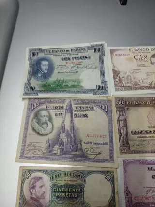 Lote Billetes Antiguos España Pesetas