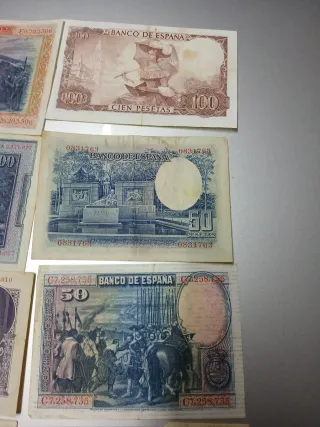 Lote Billetes Antiguos España Pesetas