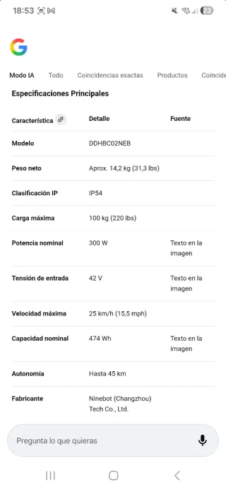 Patinete Eléctrico Mi Scooter Pro 2019
