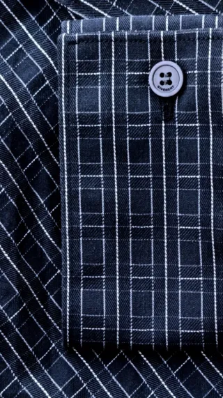 Camisa negra de cuadros plata de Givenchy