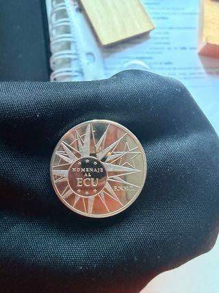 Moneda Plata Homenaje al ECU 1989 por la FNMT